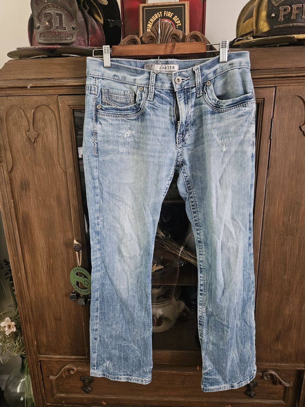 Buckle BKE Carter Regular Fit Stretch Denim Distressed 30S